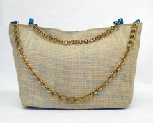Charger l'image dans la galerie, PINA-Toile de jute lurex bleu