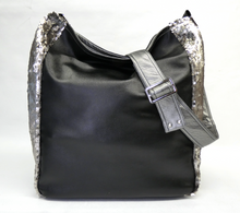 Charger l'image dans la galerie, AVIA - Jersey noir & Sequins argent