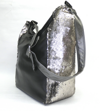 Charger l'image dans la galerie, AVIA - Jersey noir & Sequins argent