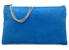 Charger l'image dans la galerie, ANGELE - Suédine bleue & Toile enduite turquoise